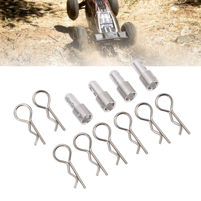 4Pcs RC Body Post Mount Stable High Strength Silver Rugged