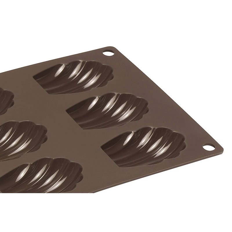 Lurch FlexiForm 85025 Madeleine Baking Tray with 9 Moulds Brown