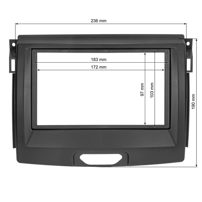tomzz Audio 2415-147 Double DIN Radio Faceplate Compatible with Ford