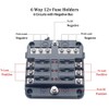 6 Way 12v Fuse Blocks, Waterproof Marine Fuse Block, Universal