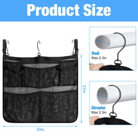 DECOHS 24 x 21 Inch Pool Storage Bag- Above Ground Pool Storage Organizer with Mesh Pockets- Poolside Storage Mesh Package for Most Frame Swimming Pools