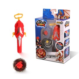 Infinity Nado Spinning Top for Children Metal Toy Boys, Battle Tops Spinning Top Launcher Toy Boys, Spinning Tops Boys from 5 6 7 8 9 10 11 12 Years, Non-Stop Battle Spinning Top - Fiery Dragon