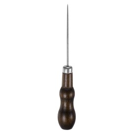 sourcing map Handwork Sewing Awl Double Gourd Awl Leather Punch Hole Tool with Wooden Handle Scratch for Broken Wire Make Mark Drilling Stitching Repair and DIY Handmade, Black