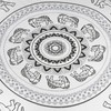 Sleepdown Tribal Elephant Mandala White Grey Black Reversible Duvet Cover