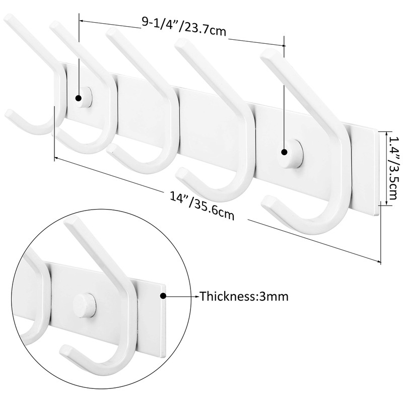 WEBI Coat Rack Wall Mount,Coat Hooks Wall Mounted,Coat Hanger Wall