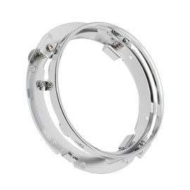 Saihisday 7 Inch Chrome Round Headlight Ring Motorcycle Mounting Bracket Replacement for H_arley Motorcycles Headlight Mount(Sliver)