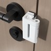 2 Set White Adjustable Portable Door Lock,Security Door Reinforcement Lock