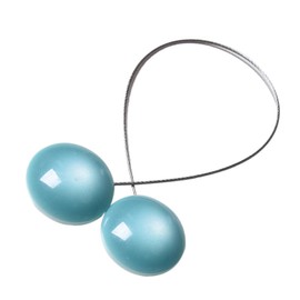 STOBAZA Resin Magnetic Curtain Tiebacks with Opal Button Blue Binding Tie Bands for Living Bedroom Study and Bathroom Decoration Resistant Curtain Accessories