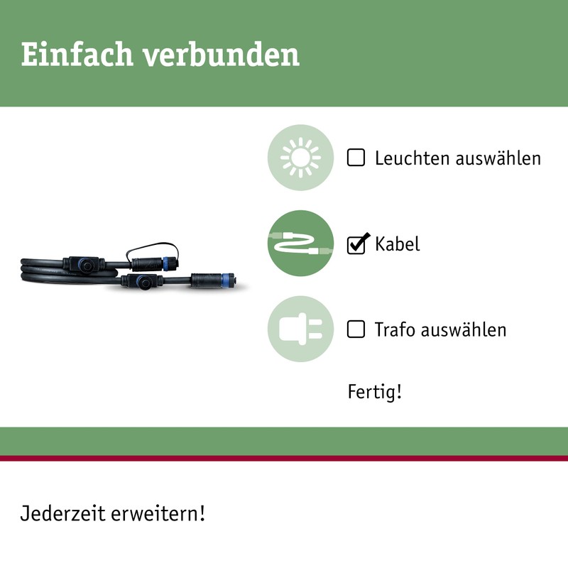 Paulmann Licht Paulmann 93927 Outdoor Plug & Shine Connector, Plastic,
