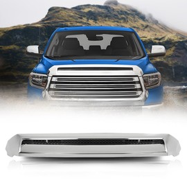 GRAND ORANGE Front Upper Hood Bulge Molding Grille Trim Chrome Compatible with Toyota Tundra 2014-2021 TO1231102, 761800C030 Hood Scoop Trim Silver