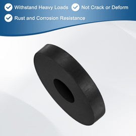 M METERXITY 16-Pack Rubber Spacer 0.39" ID 1.18" OD 0.2" Thick Neoprene Anti Vibration Pads Round Isolation Washers Bushings for Cars/Boats/Home/Machinery, Shock Noise Reduction Pads [Black]