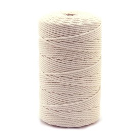2/3/4MM Macrame Rope Natural Beige Cotton Twisted Cord Artisan Hand Craft, Dream Catchers, DIY Projects
