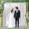 PartyDelight Silver Sequin Backdrop, Photography Curtain Special Events, Party 6Ftx7