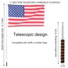 Shinkito 8.1ft Telescopic Handheld Flagpoles Portable Telescopic Banner Flag Pole