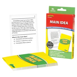 Edupress Reading Comprehension Practice Cards, Main Idea, Green Level (EP63401) Medium