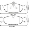 Jurid 571924J Brake Pad Set, disc brake pad set (4