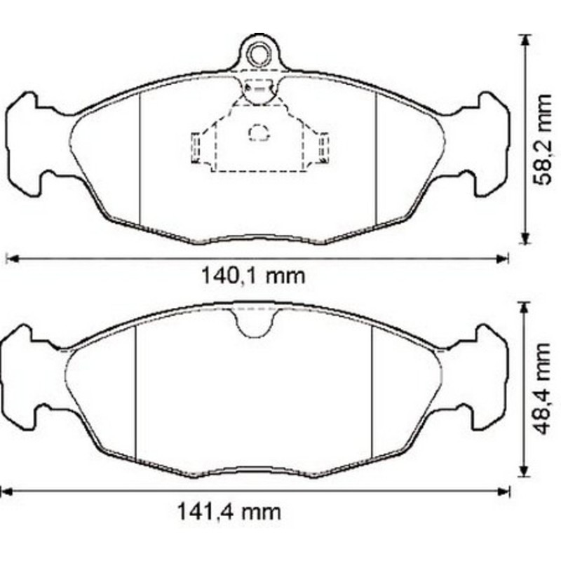 Jurid 571924J Brake Pad Set, disc brake pad set (4