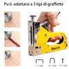 Tutee Stapler for Wood, 3-in-1 Box with 300 Nails, Suitable