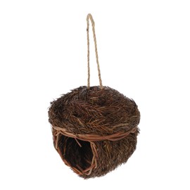 KONTONTY 1pc Decorative Nest Hanging Bird Nest Yard Bird Feeding House Natural Adornment Random Color