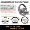 PINCTROT D Shaped Comfy Grip Steering Wheel Cover, Anti-Slip Design,