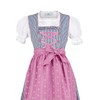 Isar-Trachten Girls' Dirndl Navy Pink with Blouse, Navy, 80, navy