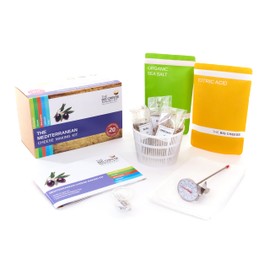 The Mediterranean Cheese Making Kit | Make 5 Easy Vegetarian and Gluten-Free Cheeses Perfect Foodie Gift | Fast, Fresh Homemade Cheese | Includes A Recipe Book and Ingredients, 740g