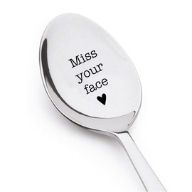 I Miss Your Face spoon - husband gifts - gift for him - keepsake gifts - gifts for her - unique gifts - travel gifts - Coffee Spoon - Long distance gift by Boston creative company