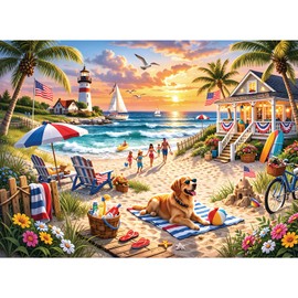 500 Piece Puzzles for Adults, Beach Sunset Jigsaw Puzzles 500 Pieces
