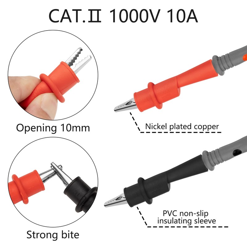 Test Leads for Multimeter Test Probes with Alligator Clips Multimeter