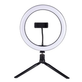 Grundig Selfie Ring Light on Tripod - Ring Light - for Smartphone - Social Media and Vlogs - LED - Flexible - 25 cm