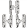 INIRET 3 Pack Barn Door Latches - Silver 90/180 Degree