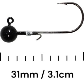 PRO FILSTAR Pack of 2 Tungsten Jig Heads 1.8 g with Fishing Hooks N2 - Rubber Fish Jig Head - Jig Heads with Hooks - Jig Hook Assembly - Jig Head Sport Set - Fishing Hooks - Jig Head - Fishing