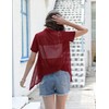 iClosam Women Sheer Shrug Tie Top Short Sleeve Summer Open