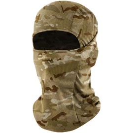 fuinloth Balaclava Ski Mask, Motorcycle Cycling Face Mask Skiing Running for Men/Women Sand Camo