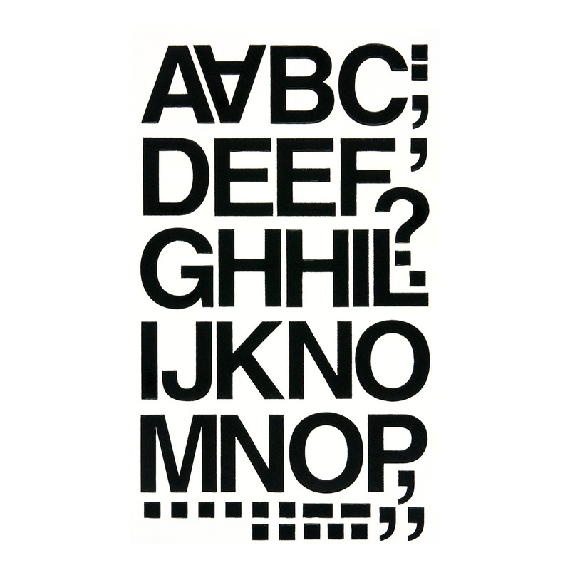 Chartpak Self-Adhesive Vinyl (01040) Capital Letters and Numbers, 1-1/2 Inches