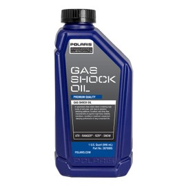 Polaris Premium Racing Gas Shock Oil for Ranger, RZR, ATV, Snowmobile Models, Ultimate Performance, Low Volatility, Low Fade Formula, for Heavy Loads, Severe Cold Riding, 1 Quart, Qty 1-2870995
