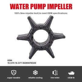 ZHENGHE 692-W0078-02 Water Pump Impeller Repair Kit for Yamaha 60 70 75 80 85 90HP C85 CV85 C90 2 Stroke Outboard Sierra 18-3370 18-3371 692-W0078-02-00