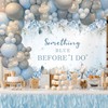 AIBIIN 7x5ft Blue Hydrangea Wedding Shower Backdrop Something Blue Before