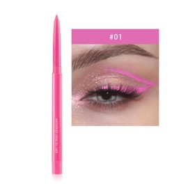 DekRion Eyeliner Pencil, Waterproof Eyeliner Long-lasting, Pink-Eye Liner, High-Pigmented Colorful Eyeliners Easy To Use Eye Liner Pen for Women
