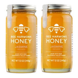 Bee Harmony Jasmine Infused Honey, 12 OZ, Pack of 2