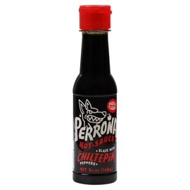 La Perrona Negra Seafood Hot Sauce 5 Ounce Bottle | Black Marisco Salsa Picante | Extra Spicy | Handmade