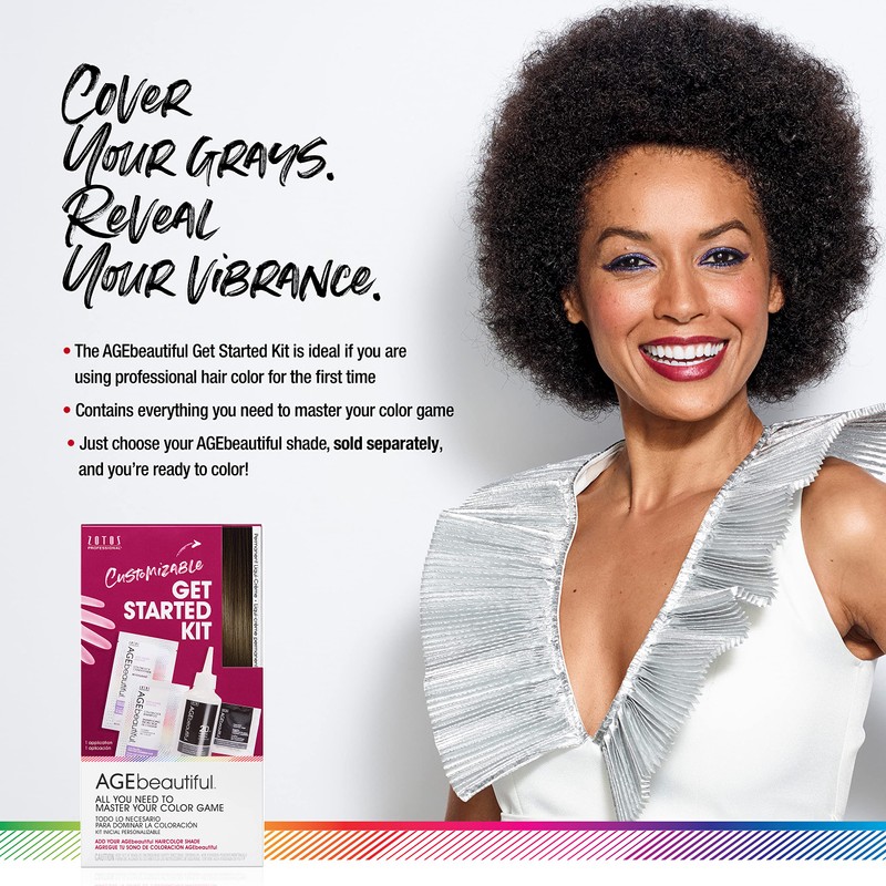 AGEbeautiful Permanent Liqui Creme Hair Color Dye Starter Kit |