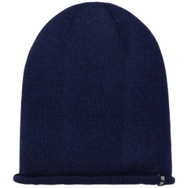 Enter the Complex® Unisex Lightweight Merino Beanie, Single Layer Knitted Slouch Beanie, 100% Merino Wool, Selection of Colours - navy