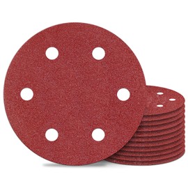 Awutzut 9 Inch 6 Hole Sanding Discs 60 Grit Hook and Loop for Drywall Sander 12PCS
