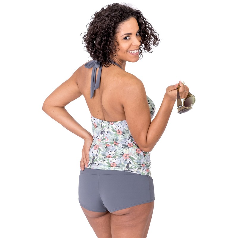 Petit Amour Maternity Tankini Set Tukini Cup B/C/D Grey Multicoloured,