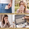 NatNarr 50 Pack Pocket Tissues, 3 Ply Ivory Gingham Travel