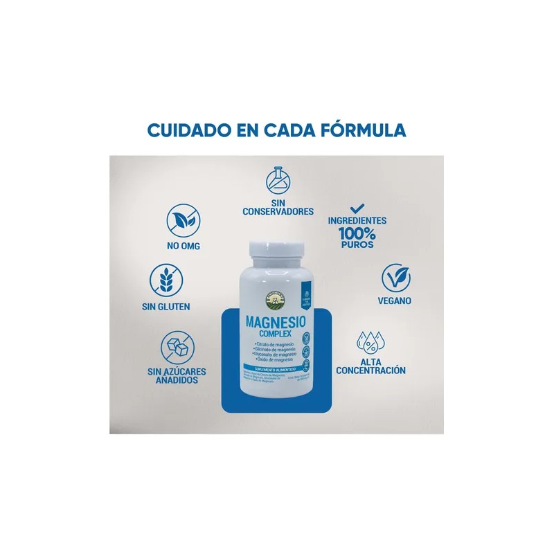 Magnesio Complex Citrato Glicinato Gluconato Pasiguaro