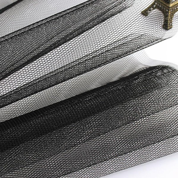 1.8mx1M High Hardness Resin Net Mesh Fabric, Black Bridal Veil