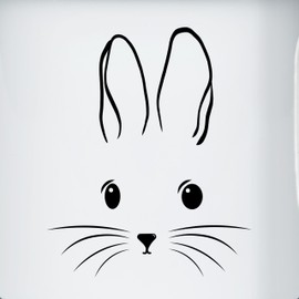 Enamel Tin Cup – Easter Gifts – Rabbit Head Simple Black – 300 ml – White Black – Easter Bunny Easter Bunny Easter Motif, Easter Bunny, Easter Surprises, Easter Small Items