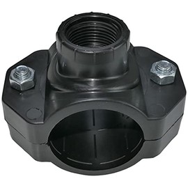 AERZETIX - C51891 - Tapping clamp derivative - Ø50x3/4'' - with 2 bolts - branch clamp for secondary pipes - plastic connection for a water hose thread female